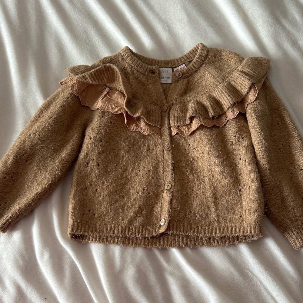 Zara Tan Knit Cardigan